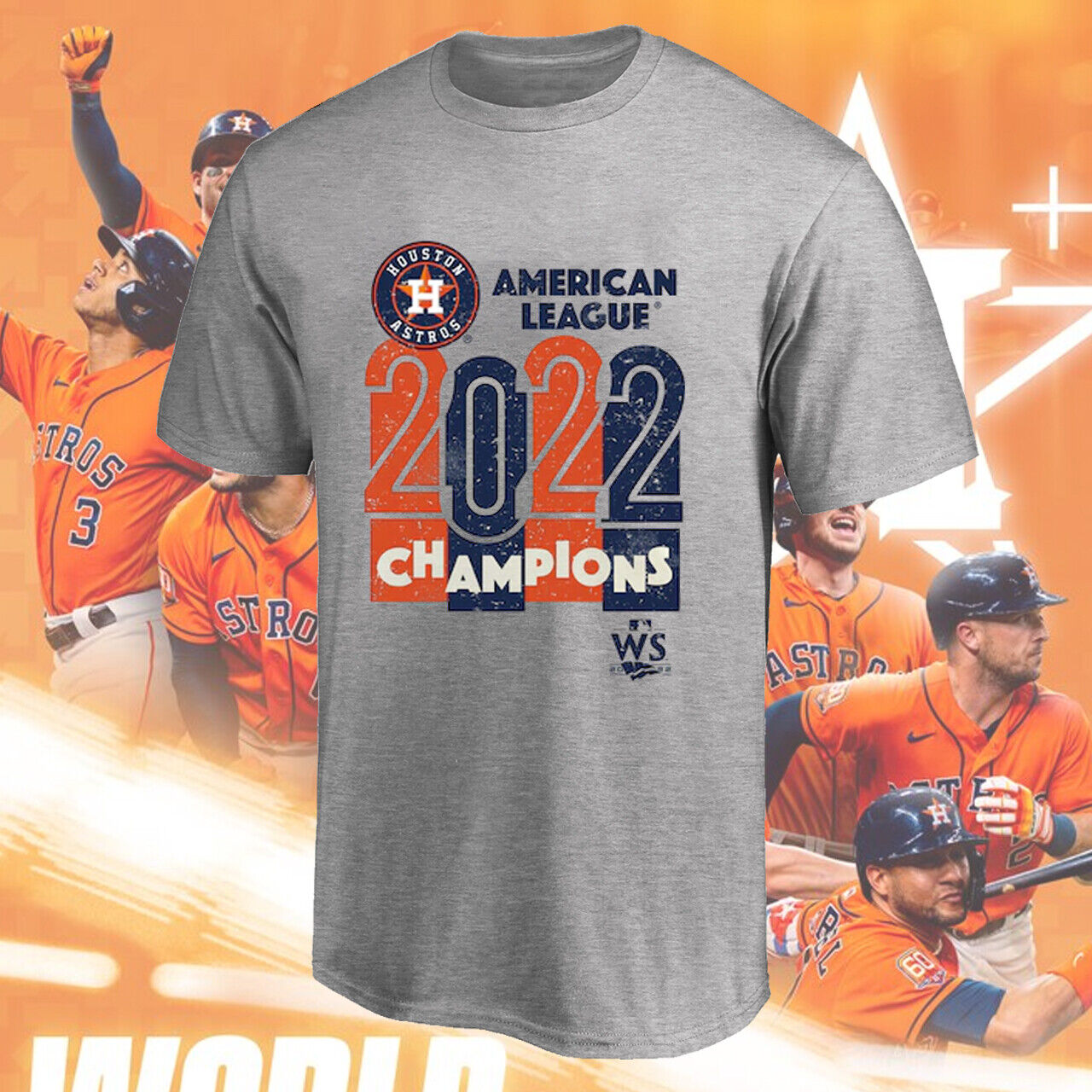 Hot Houston Astros Baseball Team Finals Champs 2022 T-shirt S-5xl Gift Fan Full Size Up To 5xl